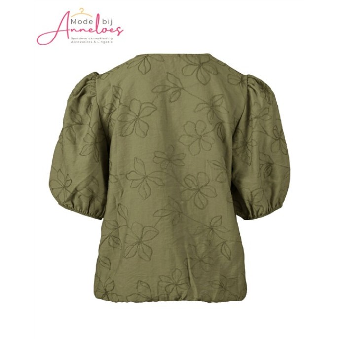 Enjoy Blouson Bloem Borduur 127612 Army Enjoy Blouson Bloem Borduur 127612 Army